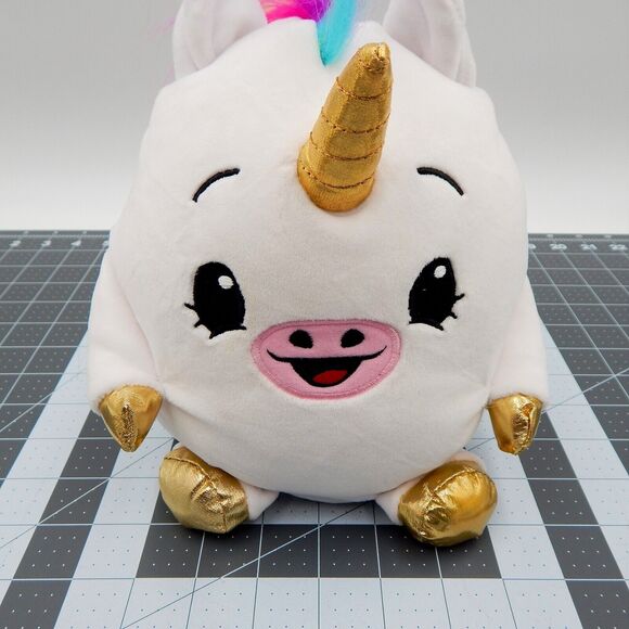 Pikmi Pops Dream The Stretchy Unicorn Plush White Gold Rainbow Stuffed Animal - Picture 8 of 8